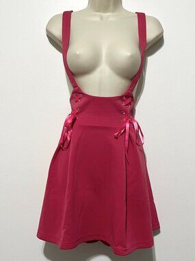 Womens Brace Mini Skirt XS Corset Pink Kawaii Harajuku Dollcore Coquette Rave